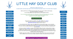 Desktop Screenshot of littlehaygolfclub.co.uk